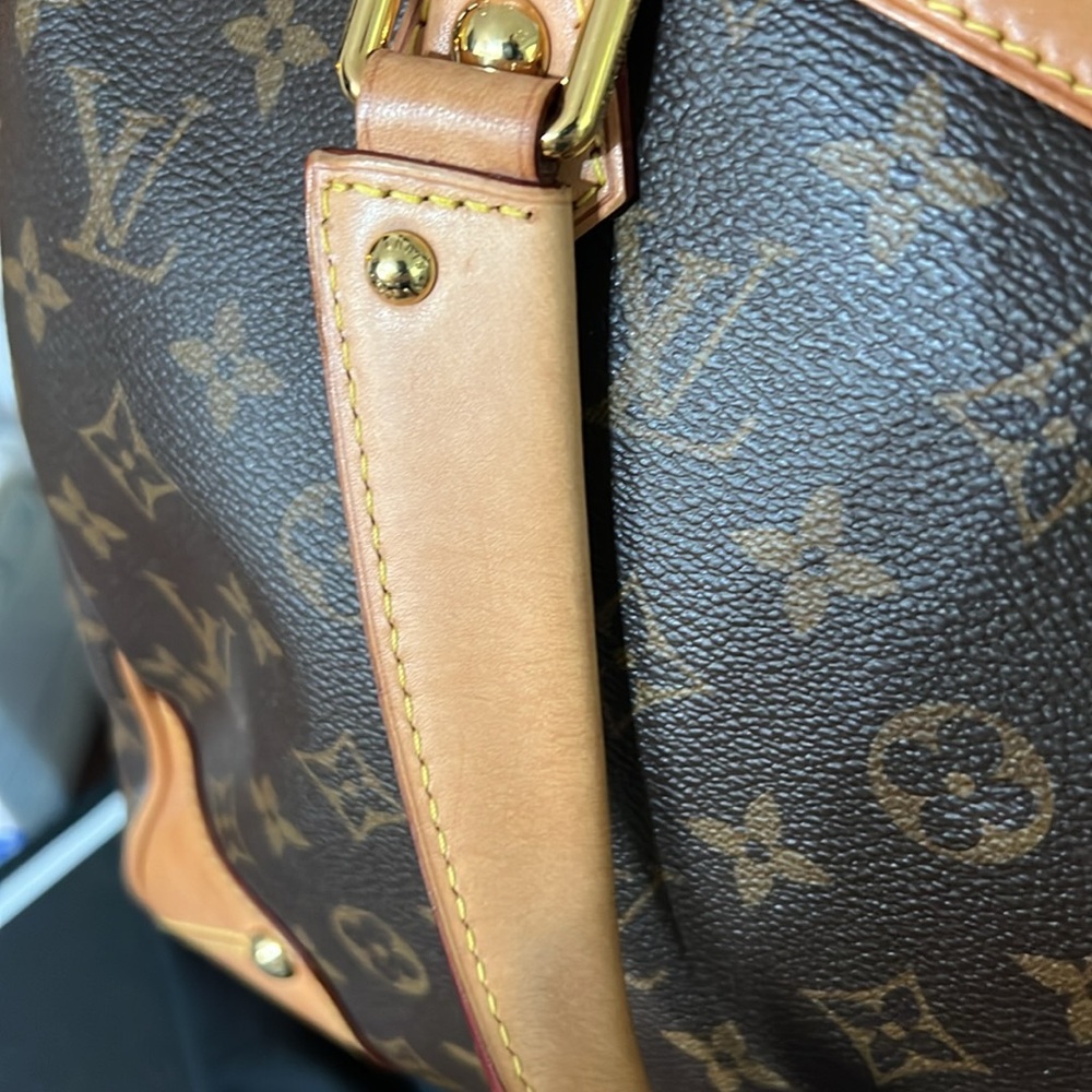 Louis Vuitton Brown Monogram Satchel with Tan Trim - Picture 9 of 16